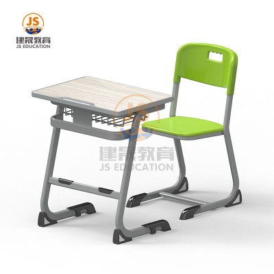 E0 MDF Top metal school furniture single classical school desk