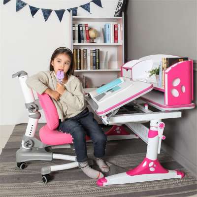 Modern Design Children Furniture Adjustable Wooden Study Table and Chair Set for Kids