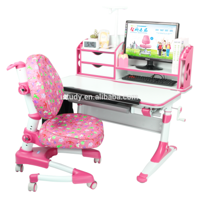 Child learning table used as height adjustable sdudy table