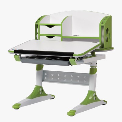 Green Color Children Writing Desk with 2 Drawers