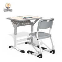 Aluminum high school furniture adjustable student table and chair