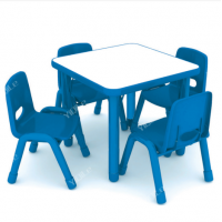 Newest deluxe square table school tables chairs kindergarten classroom furniture