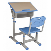 Assembled Structure Adjustable School Desk and Chair